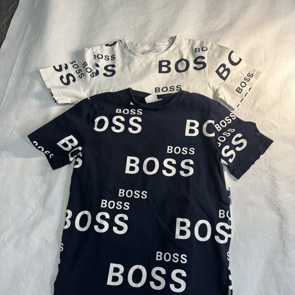 Boss Kids Short Sleeve Tees - Black and White